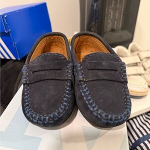 Atlanta Moccasin Kids Loafers - Navy Blue